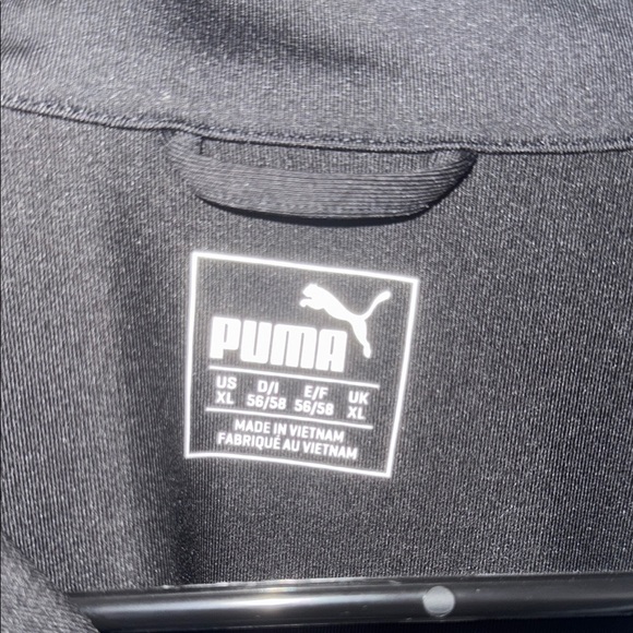 Puma Black and Gray Windbreaker with High Collar - Picture 2 of 6